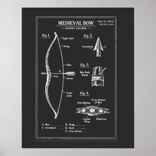 Póster Ilustración de plano de arco medieval