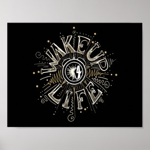 Póster ilustracion de presupuesto de WAKE UP 4 LIFE inspi