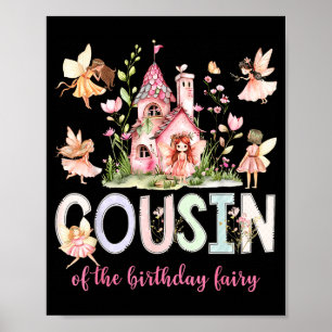Póster Ilustración de prima cumpleaños hada chica mágica