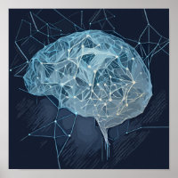 Ilustracion de red cerebral - red neural