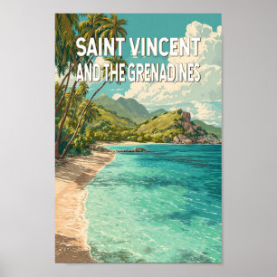 Póster Ilustración de San Vicente y las Granadinas
