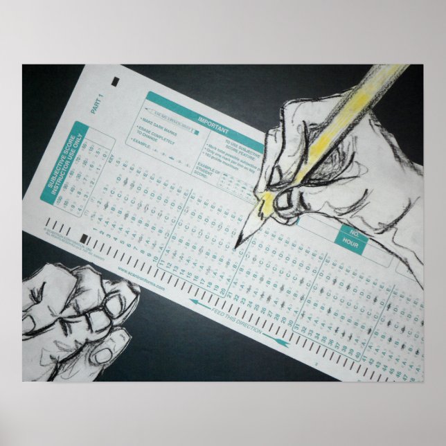 Póster ilustracion de scantron (Frente)