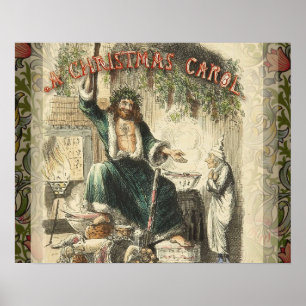 Póster Ilustración de Scrooge de Cuento de Navidad Espíri
