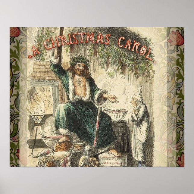 Póster Ilustración de Scrooge de Cuento de Navidad Espíri (Frente)
