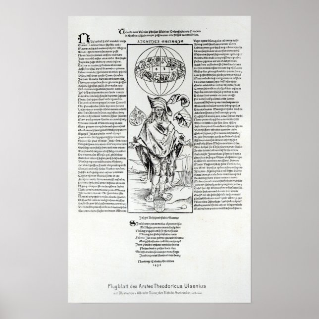 Póster Ilustracion de Sífilis, 1496 (Frente)