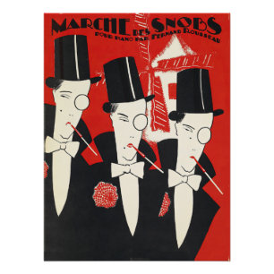 Póster Ilustracion de snobs Art Deco