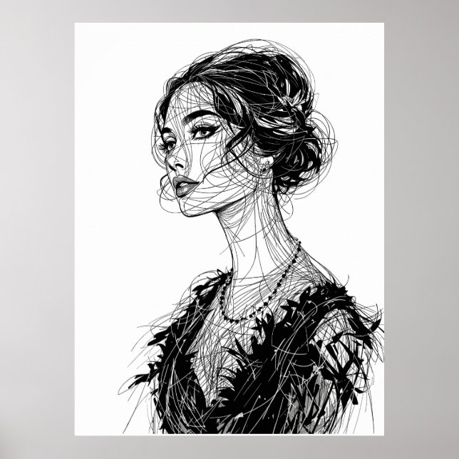 Póster Ilustracion de Tatjana Patitz (Frente)