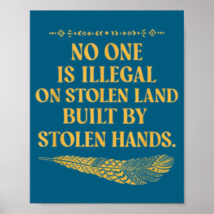 Póster Ilustración de tierra robada ilegalmente a nadie