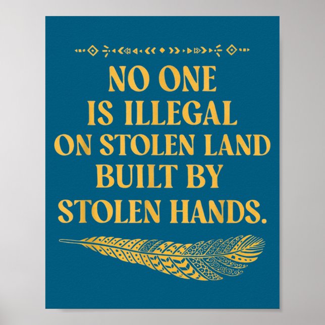 Póster Ilustración de tierra robada ilegalmente a nadie (Frente)