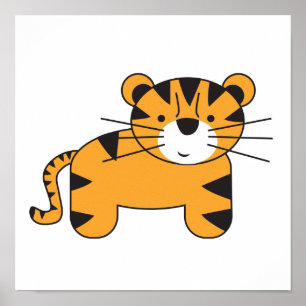 Póster Ilustración de tigre por Lorena Depante