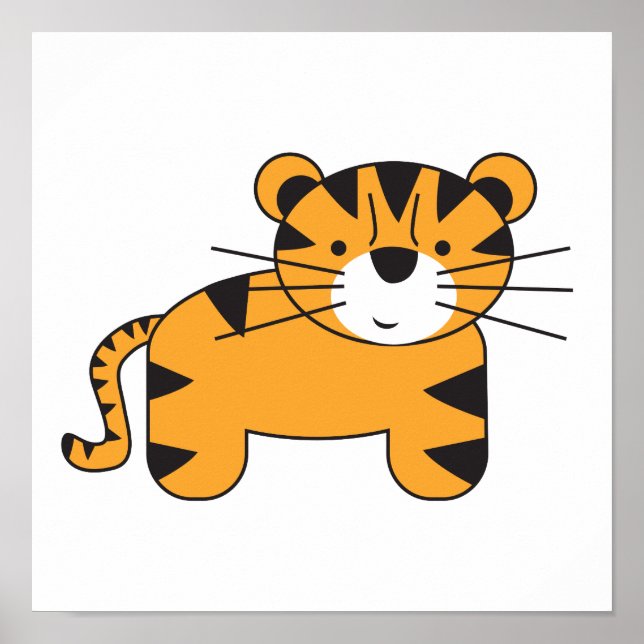 Póster Ilustración de tigre por Lorena Depante (Frente)