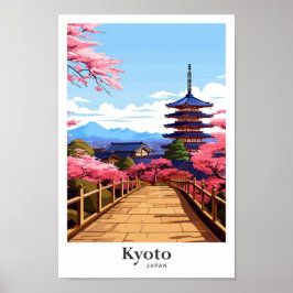 Póster Ilustracion de turismo de cosecha japonesa