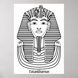 Póster Ilustracion de Tutankhamun