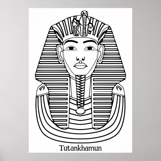 Póster Ilustracion de Tutankhamun (Frente)