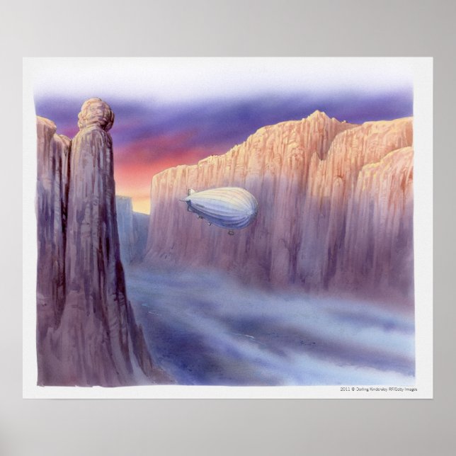 Póster Ilustracion de un buque aéreo (Frente)