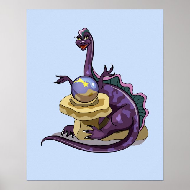 Póster Ilustracion De Un Contador De Fortuna Plateosaurus (Frente)