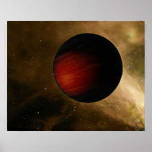 Póster Ilustracion de un Júpiter caliente llamado HD 1490
