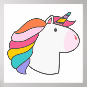 Póster Ilustracion de unicornio curado I