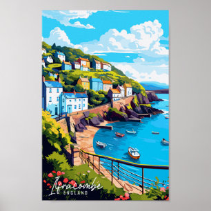 Póster Ilustracion de viaje de Ifracombe Inglaterra