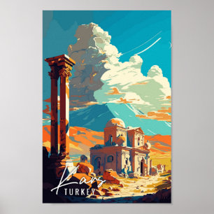 Póster Ilustracion de viaje vintage de Kars