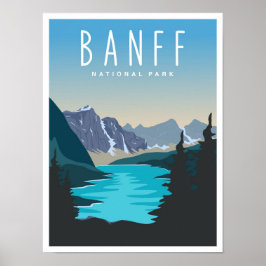 Póster Ilustración de viaje vintage del Parque Nacional B
