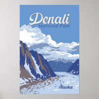 Ilustración de viaje vintage del Parque Nacional D