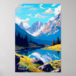 Póster Ilustracion de viajes artístico vintage de Tatry P