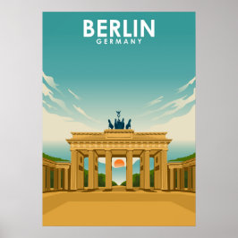 Póster Ilustracion de viajes Berlín Alemania