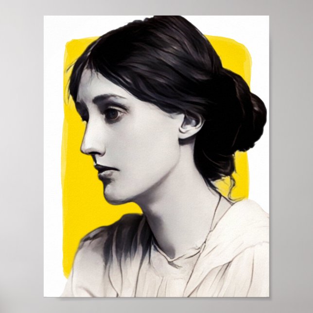 Póster Ilustracion de Virginia Woolf (Frente)