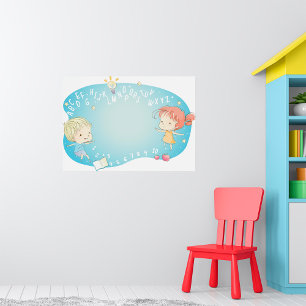Póster Ilustración del alfabeto para niños con números