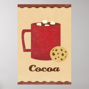 Póster Ilustracion del chocolate caliente