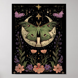 Póster Ilustracion del cielo nocturno gótico