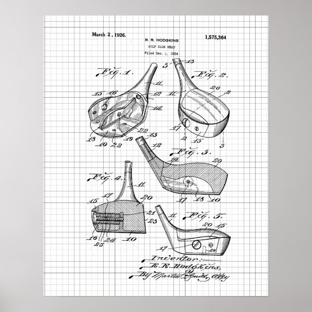Póster Ilustracion del club de golf de los años 20 (Frente)