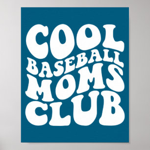 Póster Ilustración del club de madres de béisbol geniales