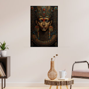 Póster Ilustracion del conjunto de dios egipcio