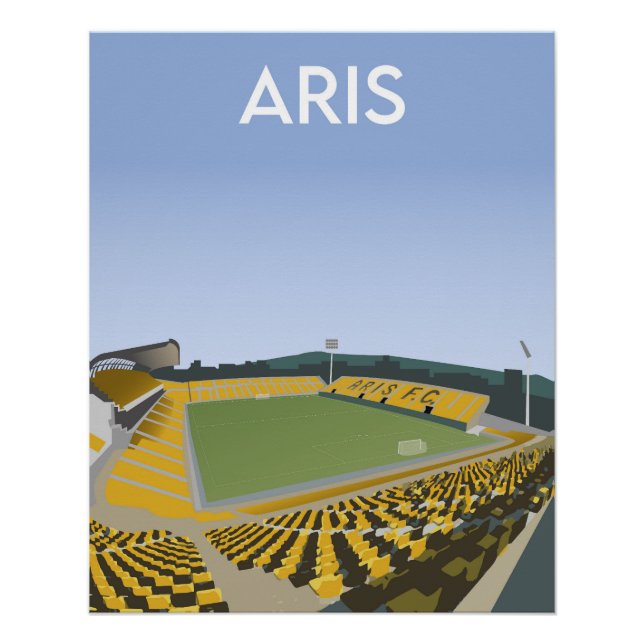 Póster Ilustracion del Estadio Aris FC (Anverso)