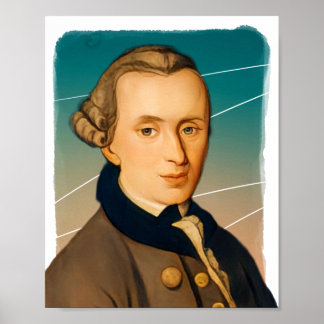 Póster Ilustracion del filósofo alemán Immanuel Kant