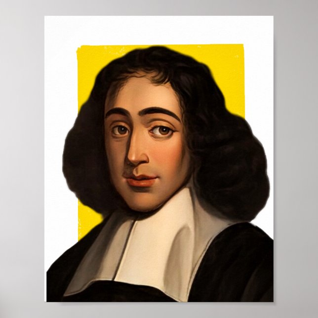 Póster Ilustracion del filósofo Baruch Spinoza (Frente)