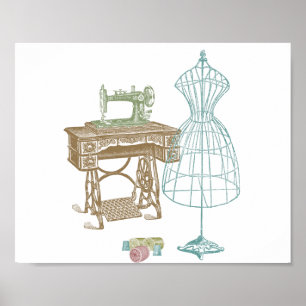 Póster Ilustracion del kit de fabricante de calzado de ép