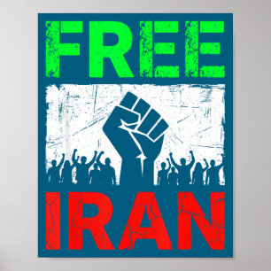 Póster Ilustración del león de la bandera iraní de Irán