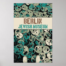 Póster Ilustracion del Museo Judío de Berlín Postcard de 