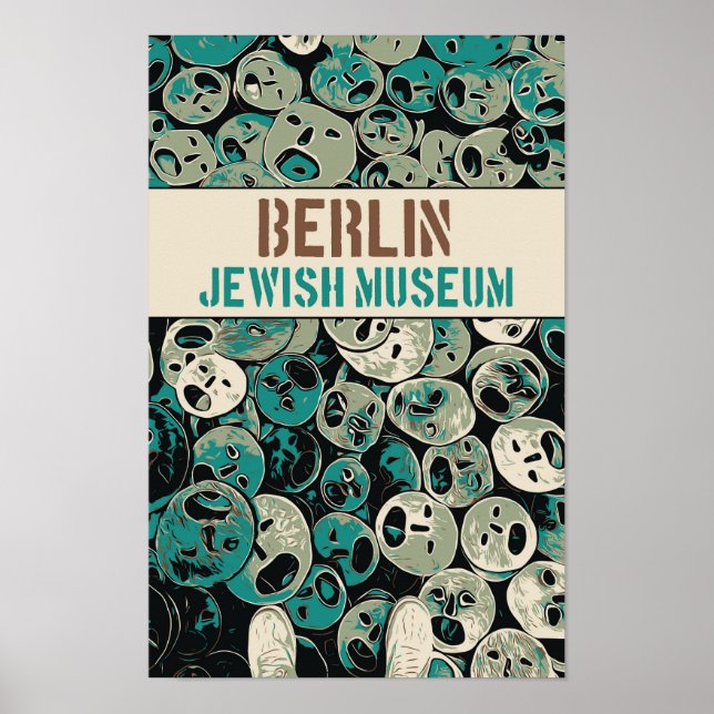 Póster Ilustracion del Museo Judío de Berlín Postcard de  (Frente)