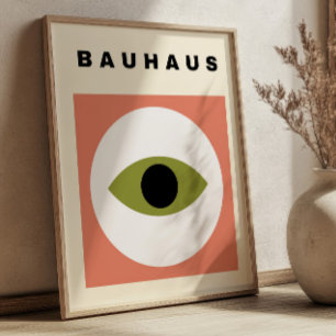 Póster Ilustración del ojo Bauhaus Moderno de mediados de