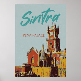 Póster Ilustracion del Palacio de Sintra Pena