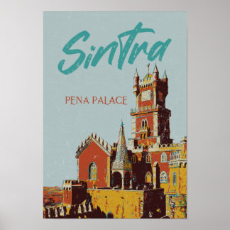 Póster Ilustracion del Palacio de Sintra Pena