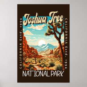 Póster Ilustracion del Parque Nacional del Árbol Joshua c