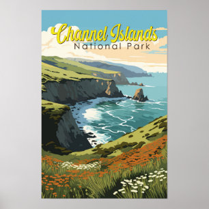 Póster Ilustración del Parque Nacional Islas del Canal de