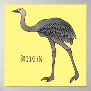 Póster Ilustracion del personalizado de aves de mayor rhe