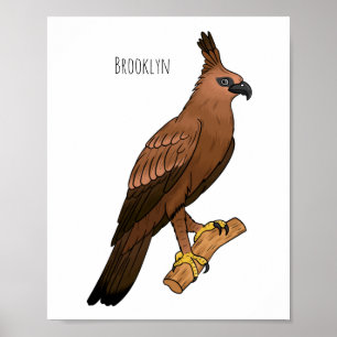 Póster Ilustracion del personalizado de las aves de Javan