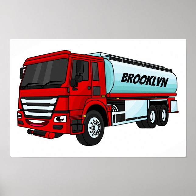 Póster Ilustracion del personalizado de transporte de com (Frente)